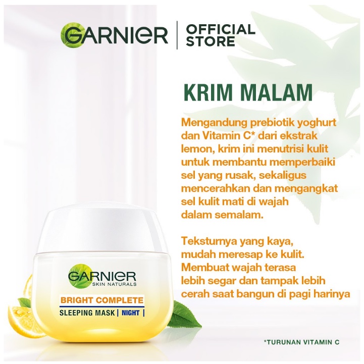 Garnier Bright Complete - Day and Night Cream Skincare Krim Pagi dan Malam Moisturizer