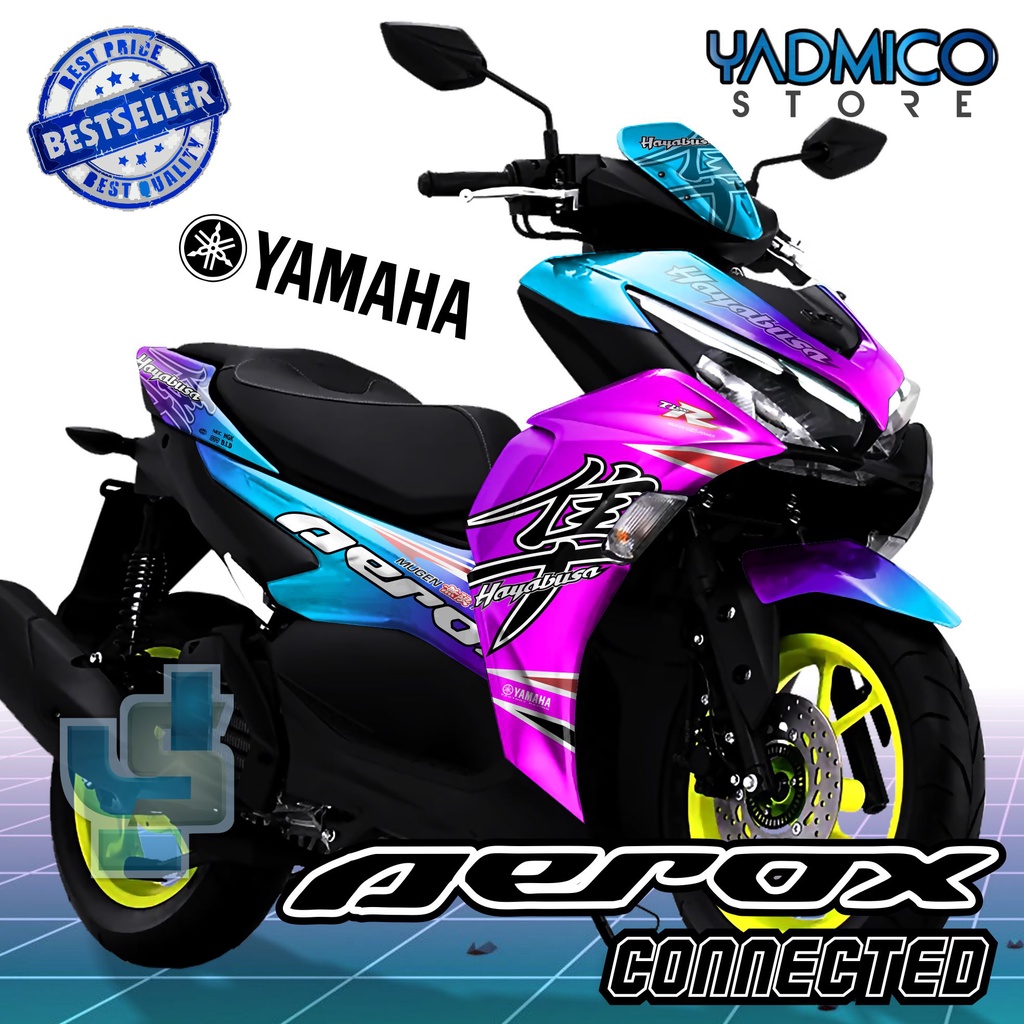 Decal Aerox 155 Connected Full Body - Stiker Motor Aerox 155 Connected Full Body - Striping Hologram