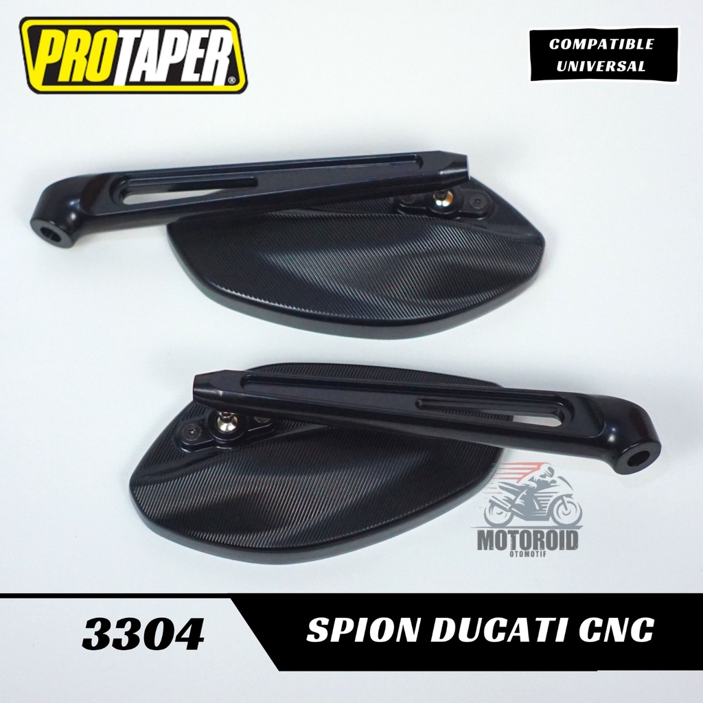 Spion Black Full CNC Mirror PNP All Motor Sepeda Ducati Diavel Karbon 2014-17 Monster 1200 R XDiavel 2016-19 1200 FL 2008