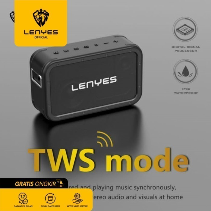 Lenyes S821 Wireless Bluetooth Speaker Waterproof Heavy Bass DSP Hi-Fi WIRELESS SPEAKER PORTABLE SPEAKER MUSIC BOX BLUETOOTH spiker outdoor original