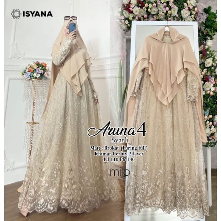 Gamis set Khimar ceruty babydoll Faiza Fatin Seruni Widuri Husna Setia Danisa ORI bermerks syari pol