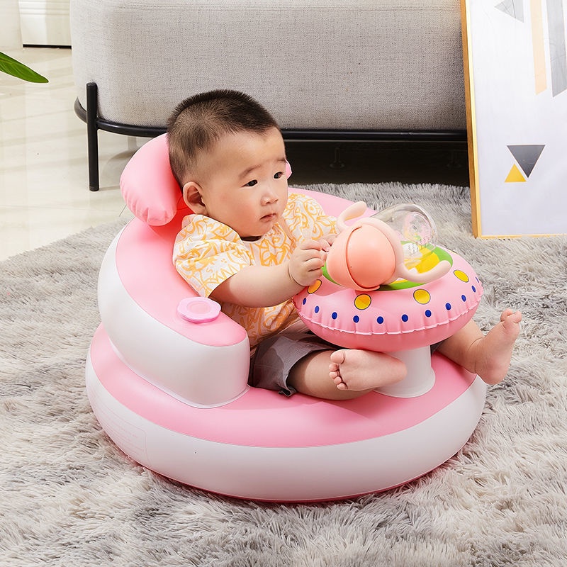 Sofa tiup untuk Bebek Sofa Tiup Kursi Pompa Tempat Duduk Bayi Balon Infant Seat Sofa Kursi Makan Bayi /sofa angin termurah dapat digunakan saat makan dan saat mandi tempat duduk bayi balon/sofa bayi/tempat duduk bayi/kursi balon bayi duduk