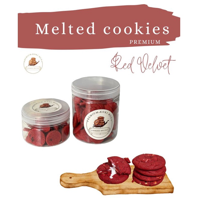 

Cookies melted Redvelvet 300ml dan 600ml