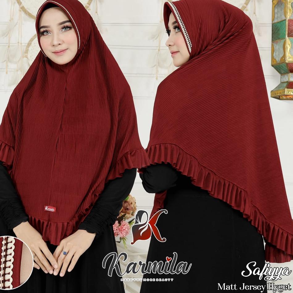 (Terbaik) Hijab Instan Jumbo Plisket Rempel Jersey Hyget