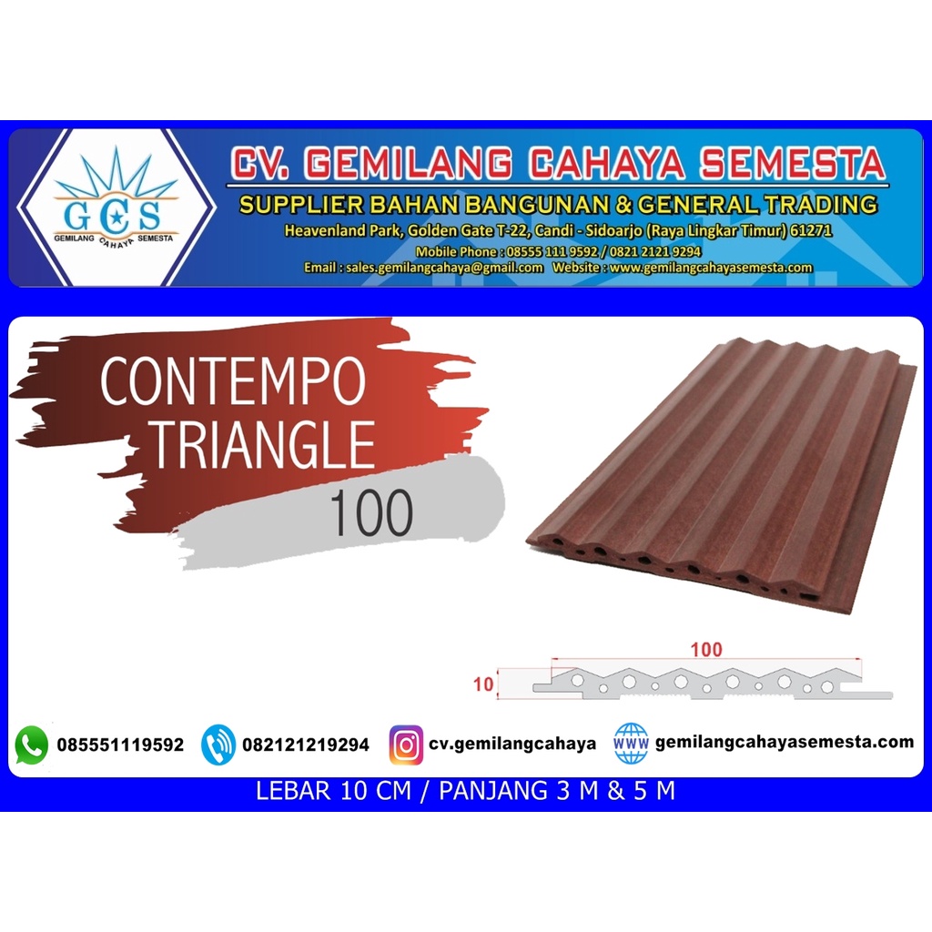 Duma Contempo Triangle 100 ( 3 Meter ) - Duma Panel WPC