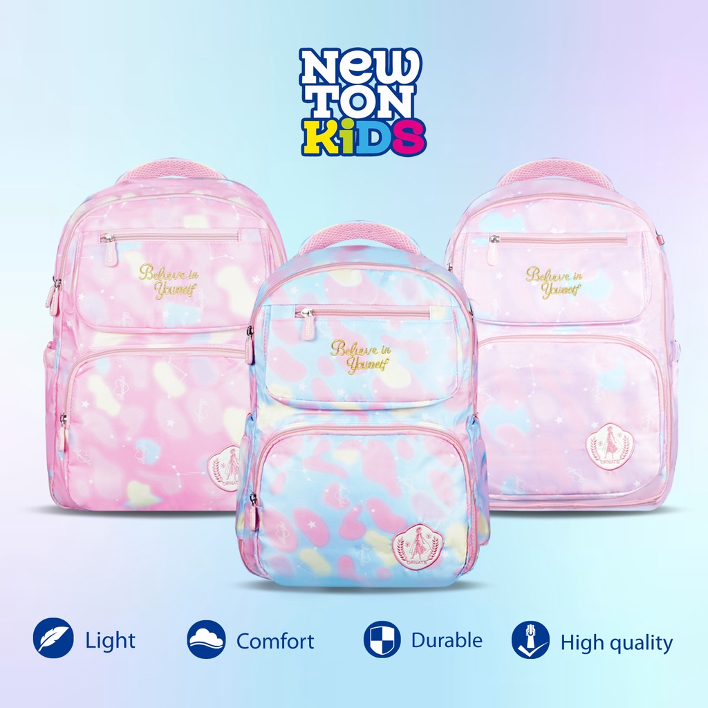 Newtonkids-Tas Ransel Sekolah Anak Believe/Tas Ransel Anak SD/Tas Pelangi Kulkas/Tas Openset/Tas Sekolah Anak Import