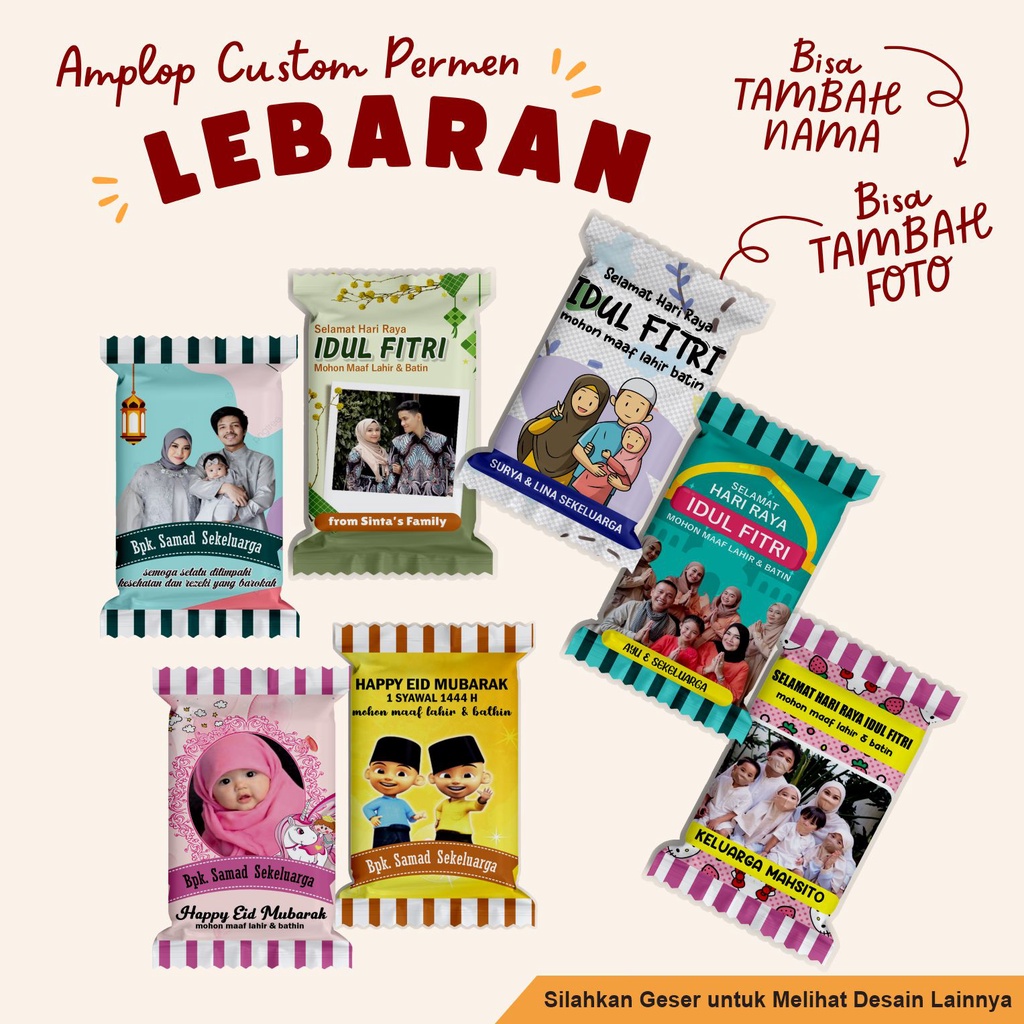 

AMPLOP LEBARAN PERMEN - CUSTOM FOTO NAMA