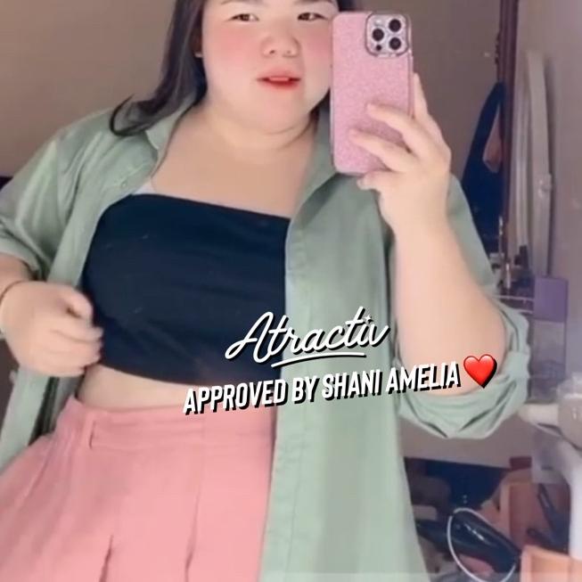 ✻ ATRACTIV Kemben Hitam Jumbo Kemben Kaos Jumbo Kemben Crop Big Size Shani Amelia ❈
