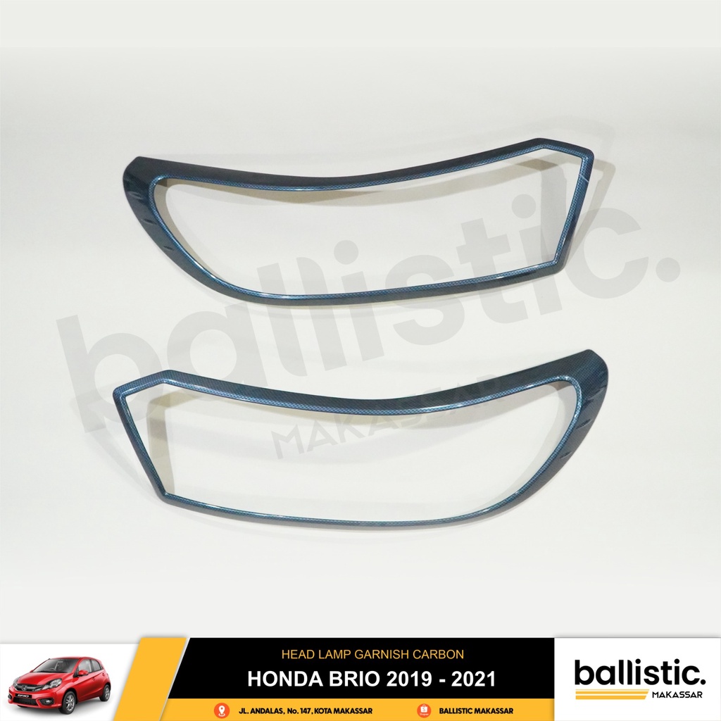 Garnish lampu depan Honda Brio 2019- 2022 Carbon