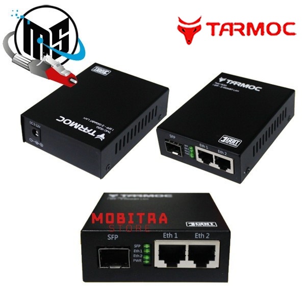Terlaris Tarmoc Tmc-1S2G 1Fo Sfp 2Lan Gigabit Media Converter 1 Fo 2 Lan