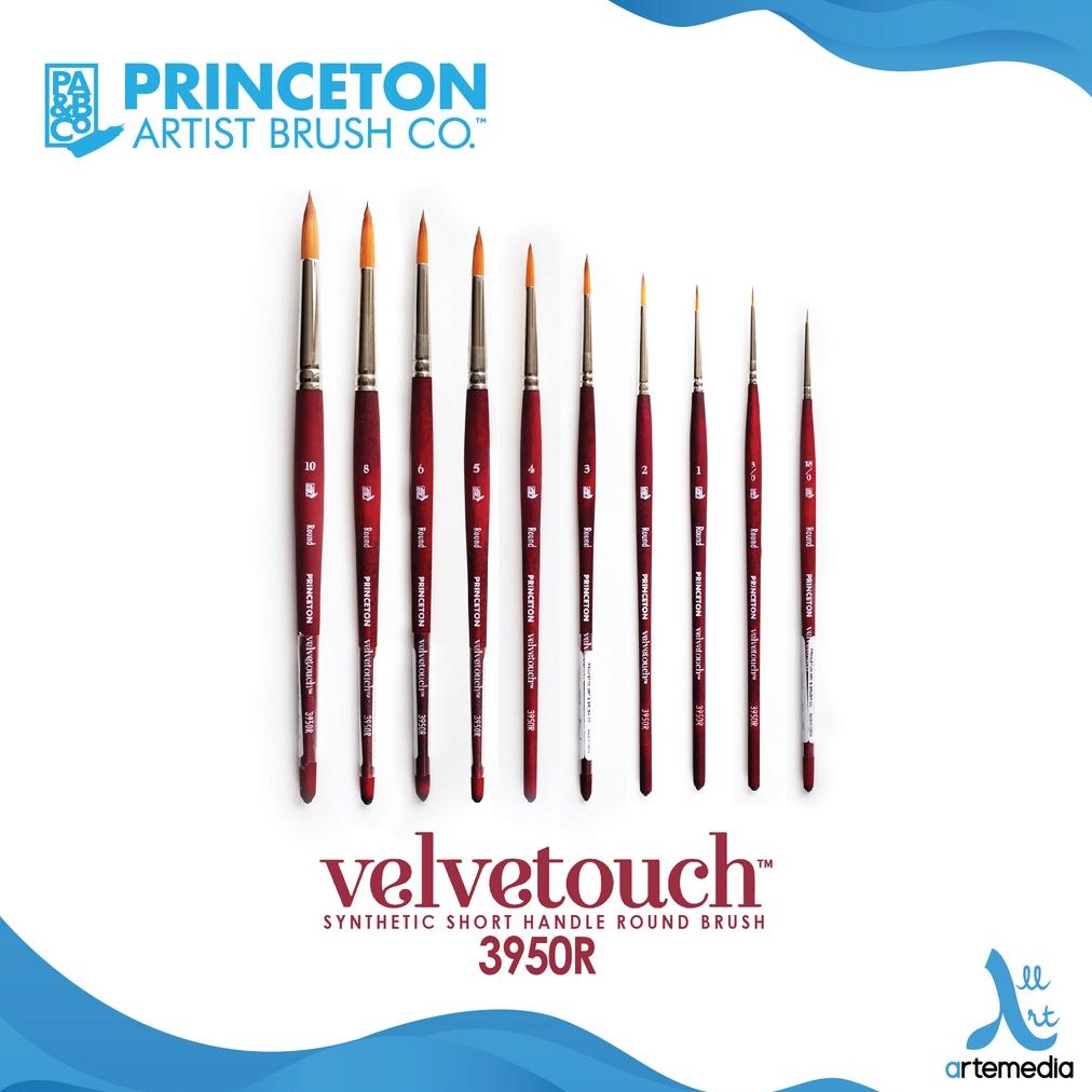 

Kuas Lukis Princeton Velvetouch 3950R Round Synthetic Watercolor Brush Short Handle