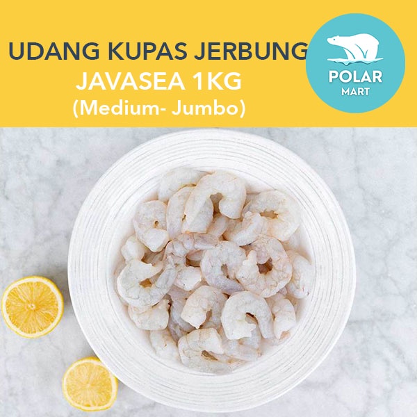 Java Sea Udang White/Jerbung Kupas Bersih 1 Kg (FROZEN FOOD BANDUNG)