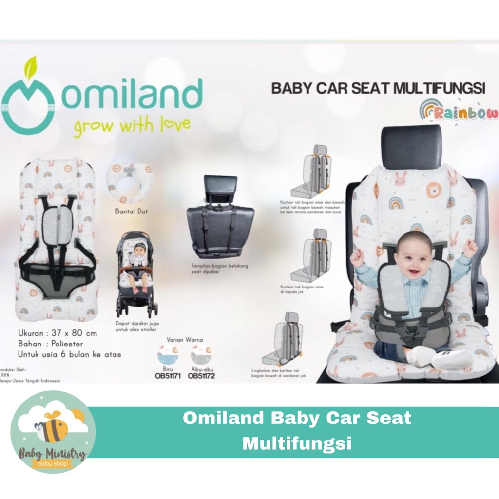 (NEW) OMILAND BABY CARSEAT MULTIFUNGSI / EMPUK / CARSEAT EMPUK /TRAVEL / DI LIPAT / DAKRON / TEBAL / NYAMAN / CARSEAT BAYI / DUDUKAN MOBIL / DUDUKAN MOTOR / DUDUKAN EMPUK BAYI