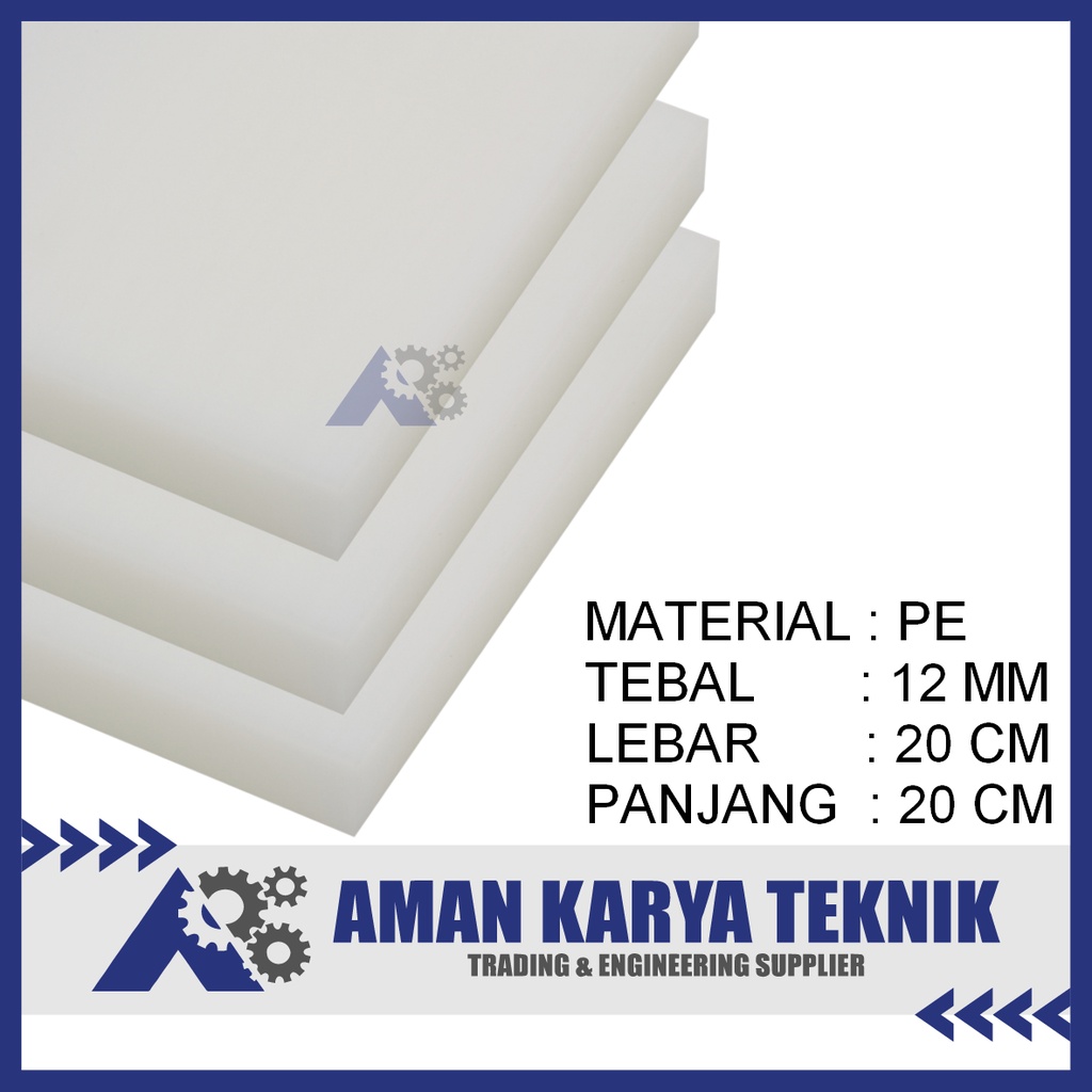 Nylon/Polyethylene Lembaran ( PE Sheet ) 12 mm x 20 cm x 20 cm