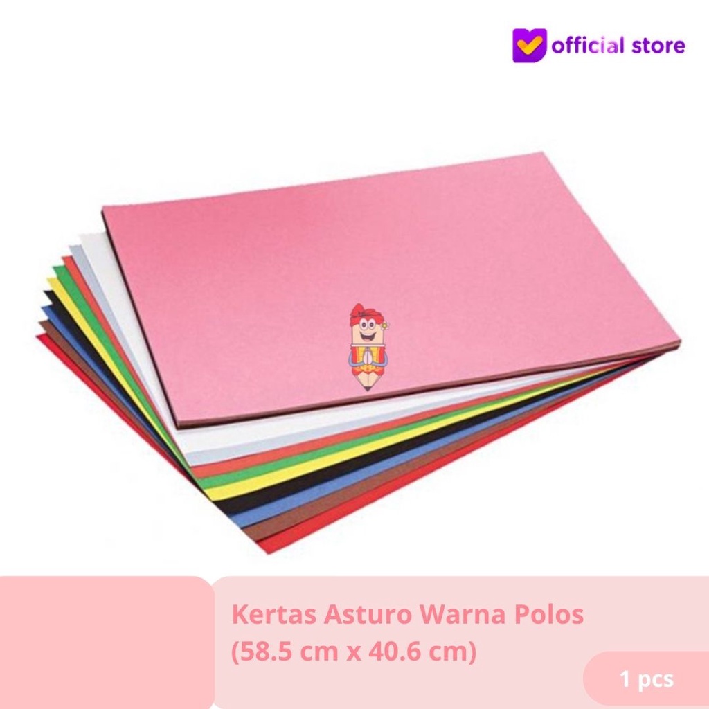 

Kertas spotlight / karton Asturo warna Polos (58.5cm x 40.6cm)