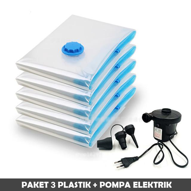 Plastik Vacum Baju Vaccum Vakum Bag Travel Packing Pakaian Traveling