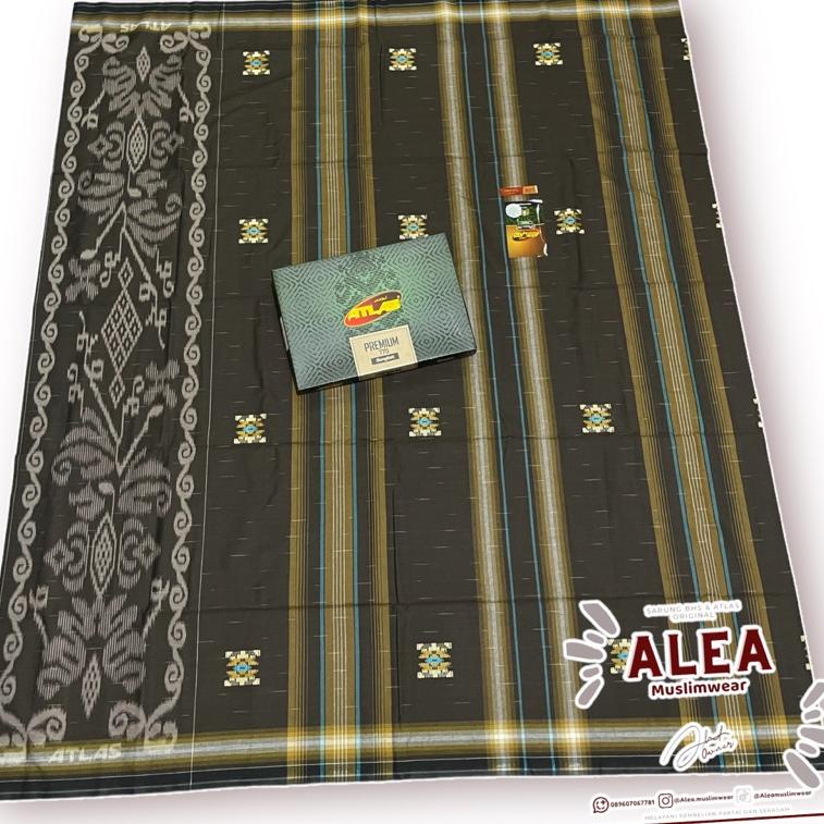 [NPL.01Ma23ᴶ] Sarung ATLAS Premium 770 Songket Gerimis Coklat Yelloww