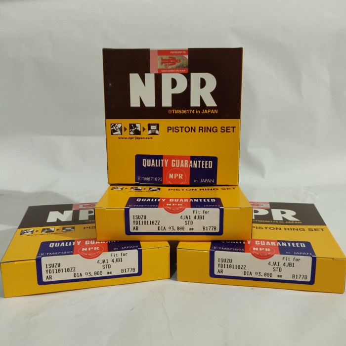 Ring Piston Isuzu Panther 2.5 NPR Japan (asli)