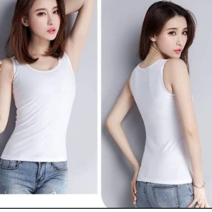 Tank top Singlet wanita Tali Lebar premium