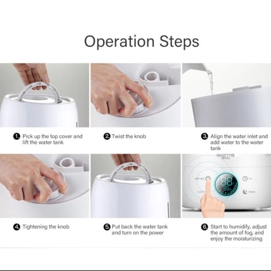 Diffuser / DEERMA Air Humidifier Ultrasonic Large Capacity 5L DEM-F500