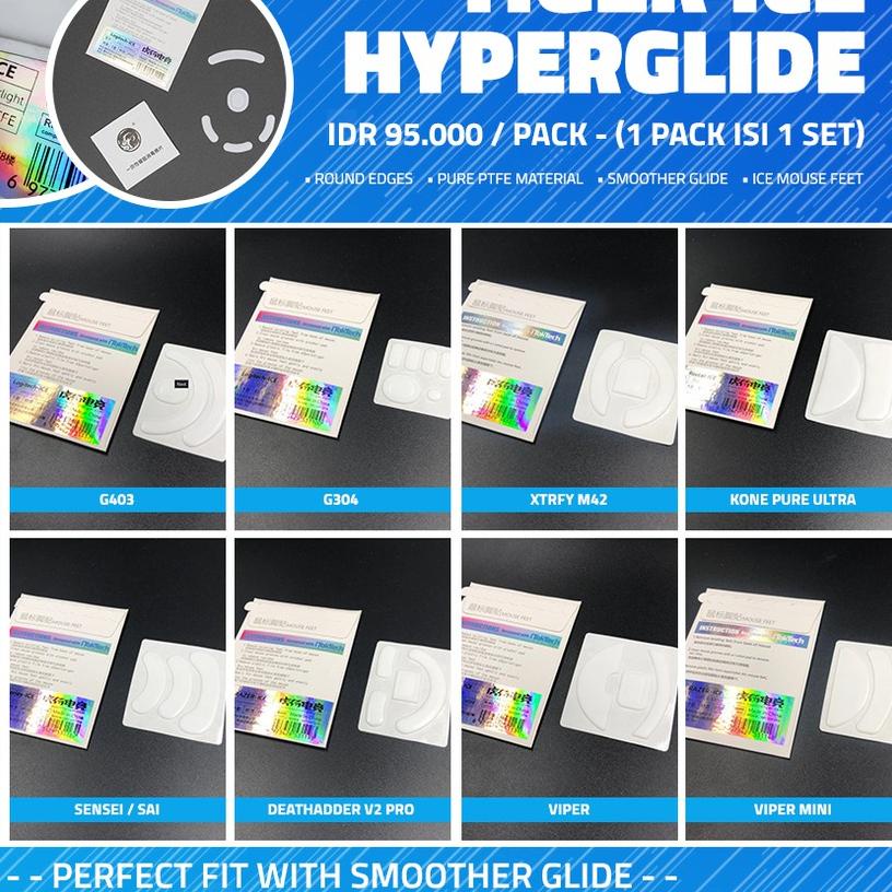 ☆ Tiger Arc Ice Edition Gaming Mouse Feet Hyperglide / Hyperglides ◌
