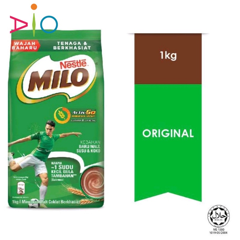 MILO Activ-Go Bubuk Malt Coklat Malaysia 1kg