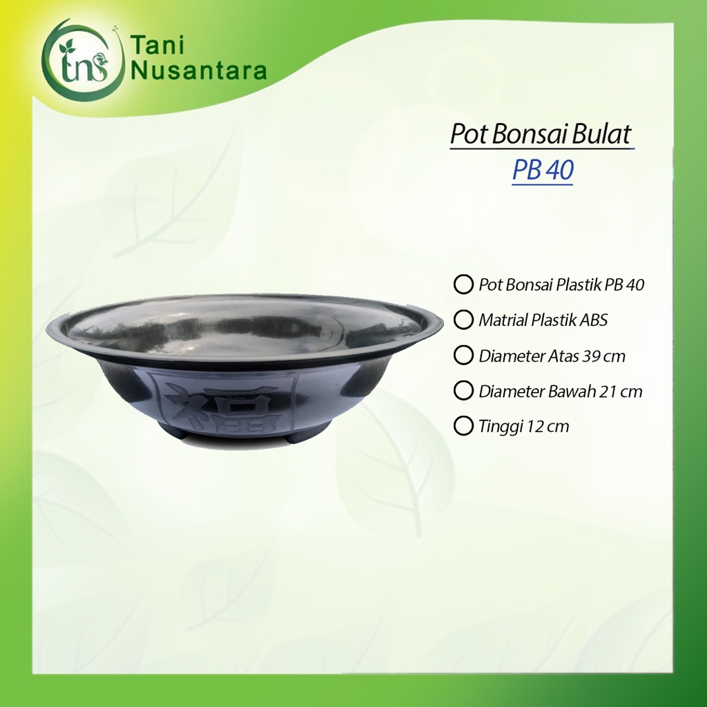 Pot Bonsai Plastik 40 cm Bulat Bukan Gerabah