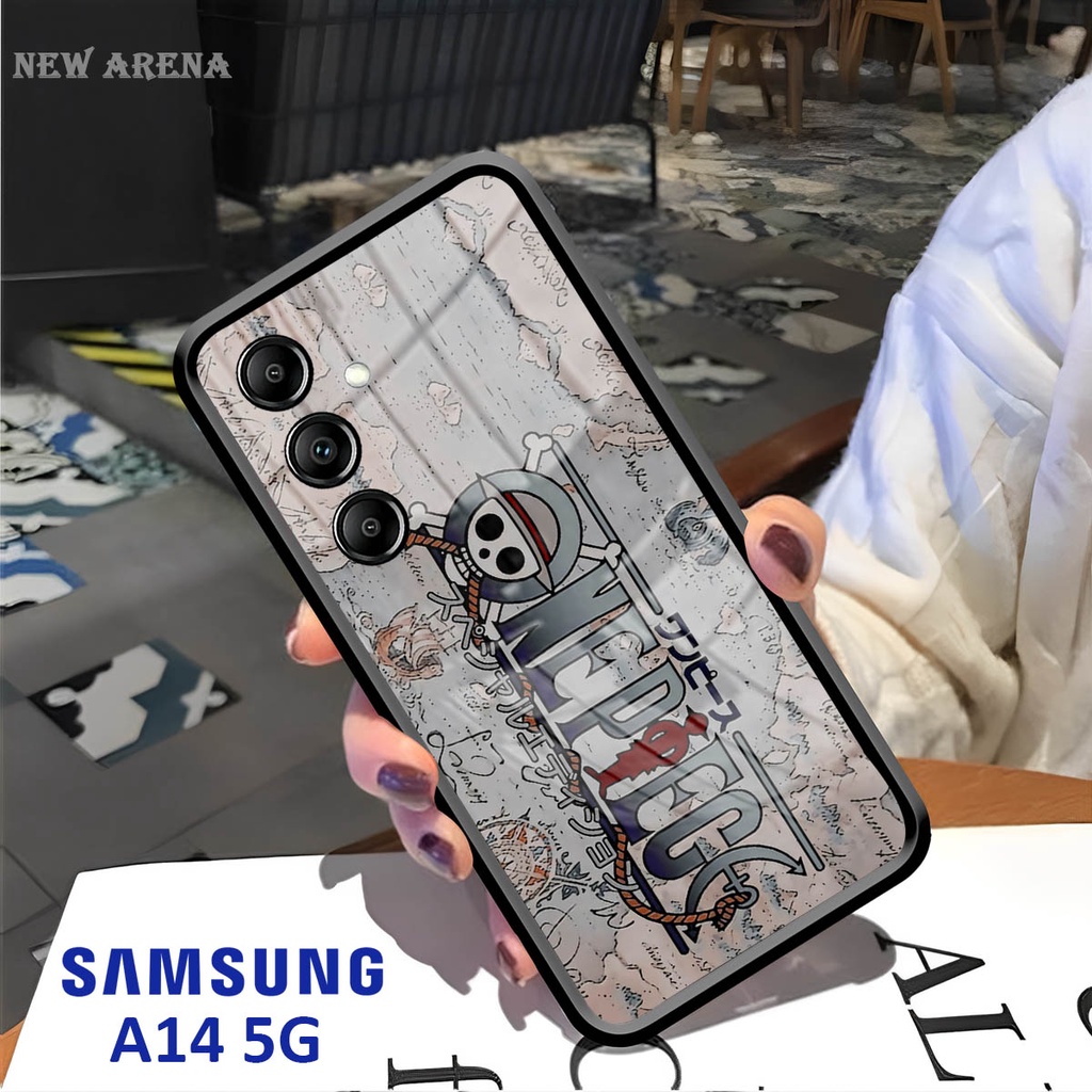 Softcase Glass Kaca SAMSUNG A14 [5G] - Case Hp Pelindung Handphone SAMSUNG A14 [5G] [ A73]