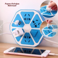 Colokan ListrikHexagon  Berwarna Unik