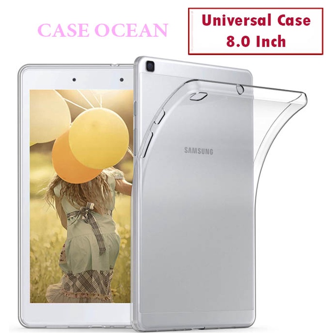 Olike Edu Tab EduTab E1 8 Inch Soft Case Casing Cover Ultra Thin Clear Bening Transparan Silicone TP
