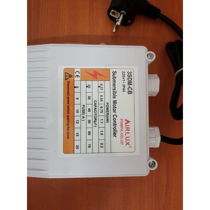 Kontrol Box Control Box Panel Pompa Satelit /Submersible/ 0.5Hpairlux