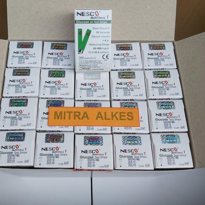 ➣ NESCO Blood Glucose Strip Gula Darah NESCO. Strip Glucosa NESCO. Strip Glucose Nesco Stik Gula NES