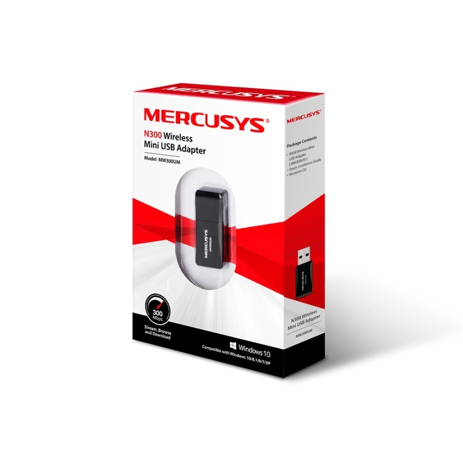 Mercusys MW300UM USB Wireless Adapter N300 Mini 300Mbps