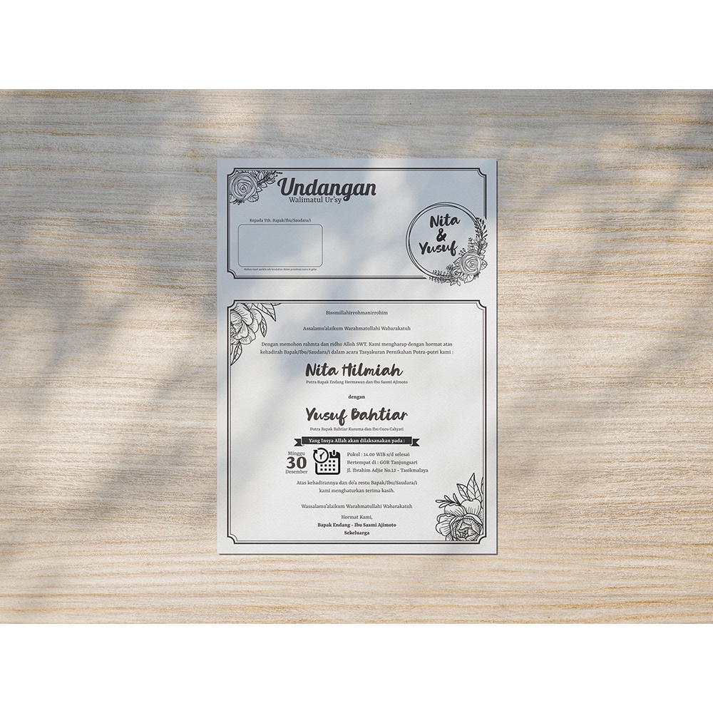 UNDANGAN KENDURI | UNDANGAN FOTO COPY | UNDANGAN KHITAN