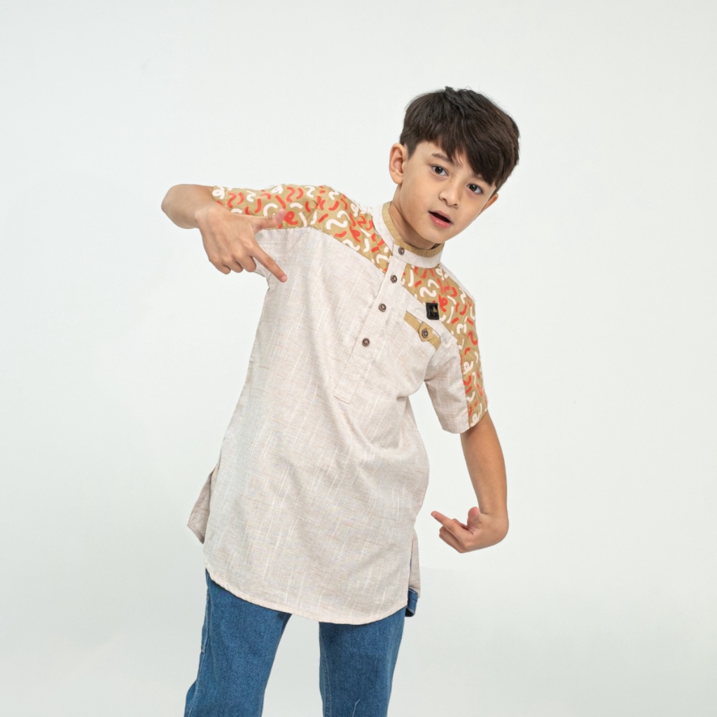 Baihaqi Kids Kurta Motif Lengan Pendek BAD09