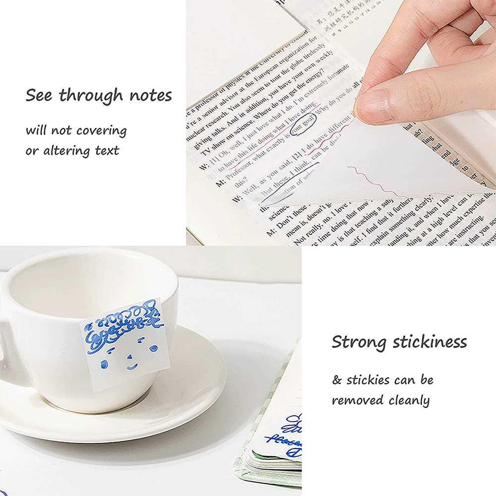 Kertas Sticky Notes Waterproof 5x7.6cm 50 Lembar - BLT507 - Transparent