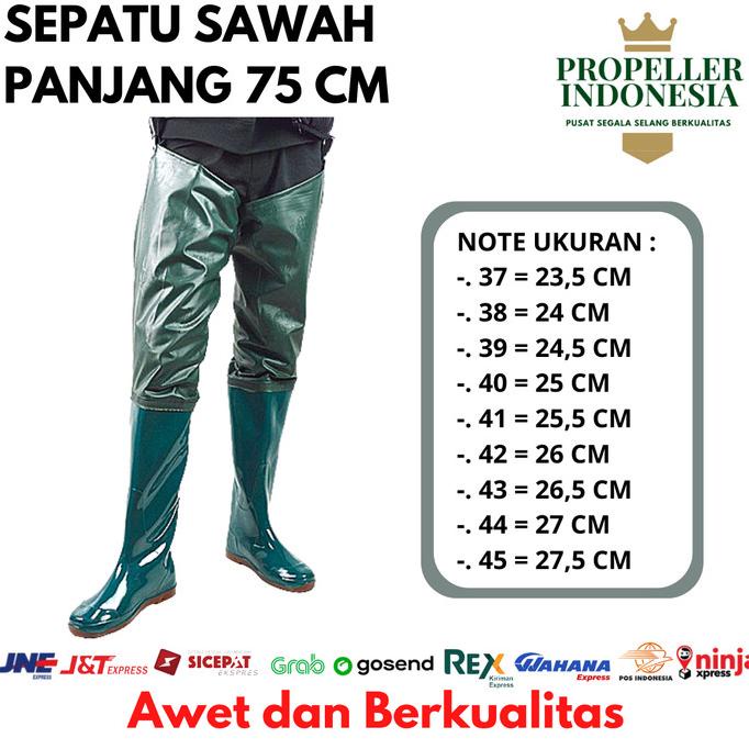 Sepatu Boot Celana Sawah 75 CM Anti Air Sepatu Keong Elastis