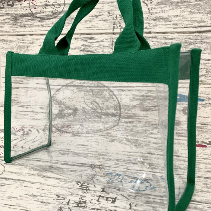 

⭐BISA COD⭐ Tas Tote Mika Transparant PVC Hampers Khusus Grosir Warna Terang - Hitam