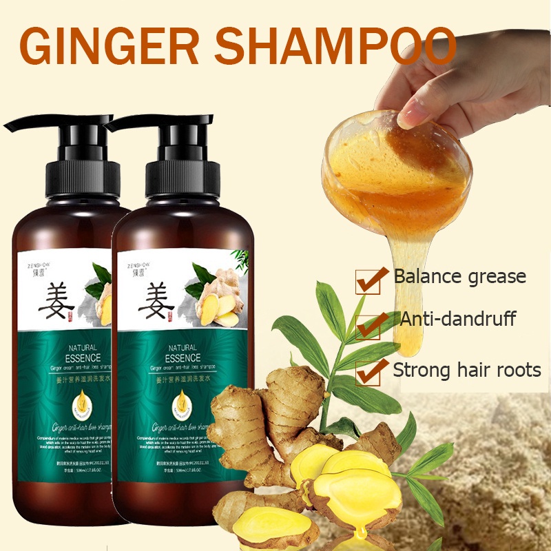 Shampo Jahe Anti Rambut Rontok / Shampo Penumbuh Rambut Cepat / Anti Ketombe dan Gatal / Shampoo Perawatan / Ginger Shampoo 500ML