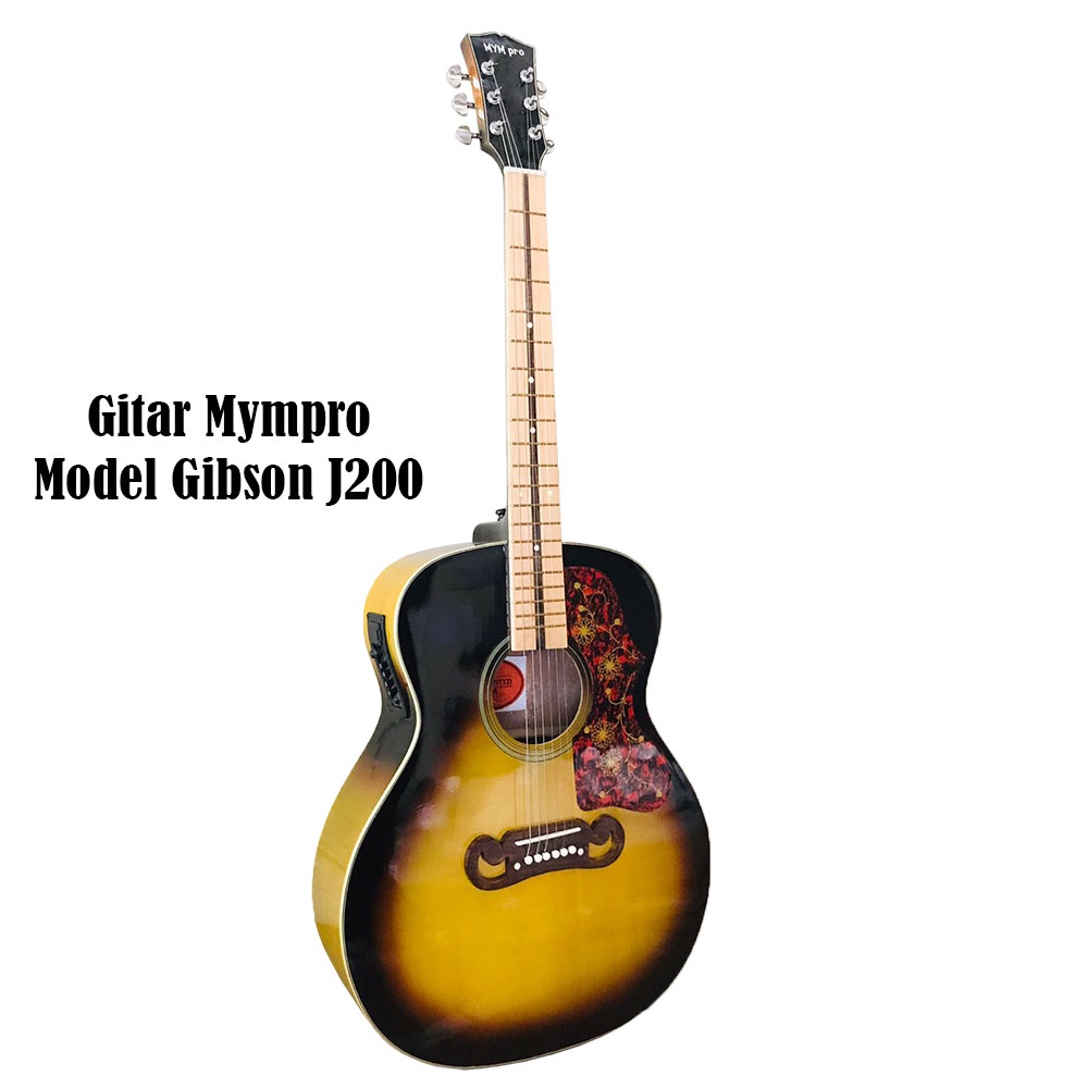 Gitar Akustik Gibson Jumbo Double Run Neck Utuh ISTIMEWA