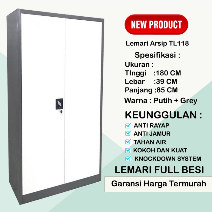 

Terlaris Lemari Arsip / Lemari Filing Cabinet / Lemari File Type Tl-118