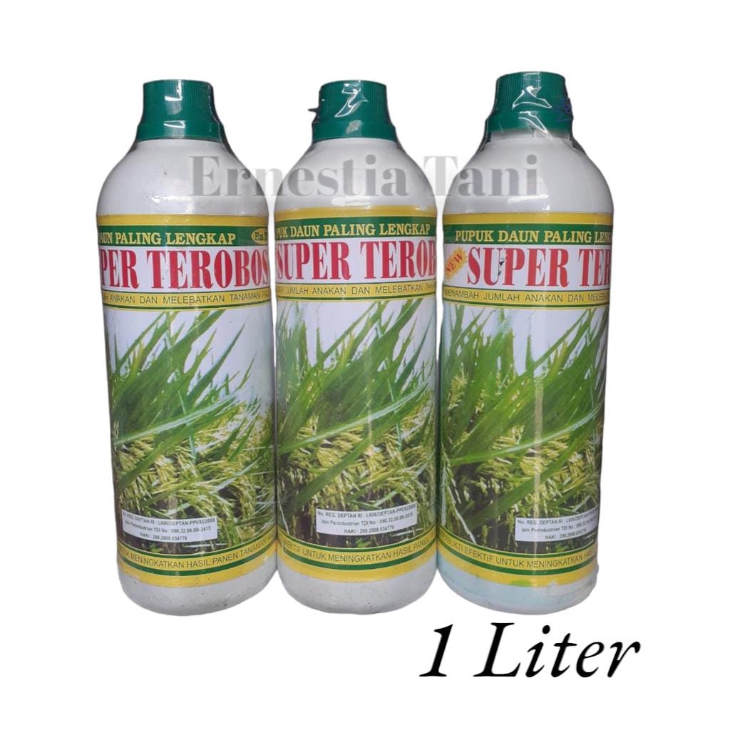 Pupuk Cair SUPER TEROBOS PADI Kemasan 1L + Plus Zpt - Untuk Tanaman Padi