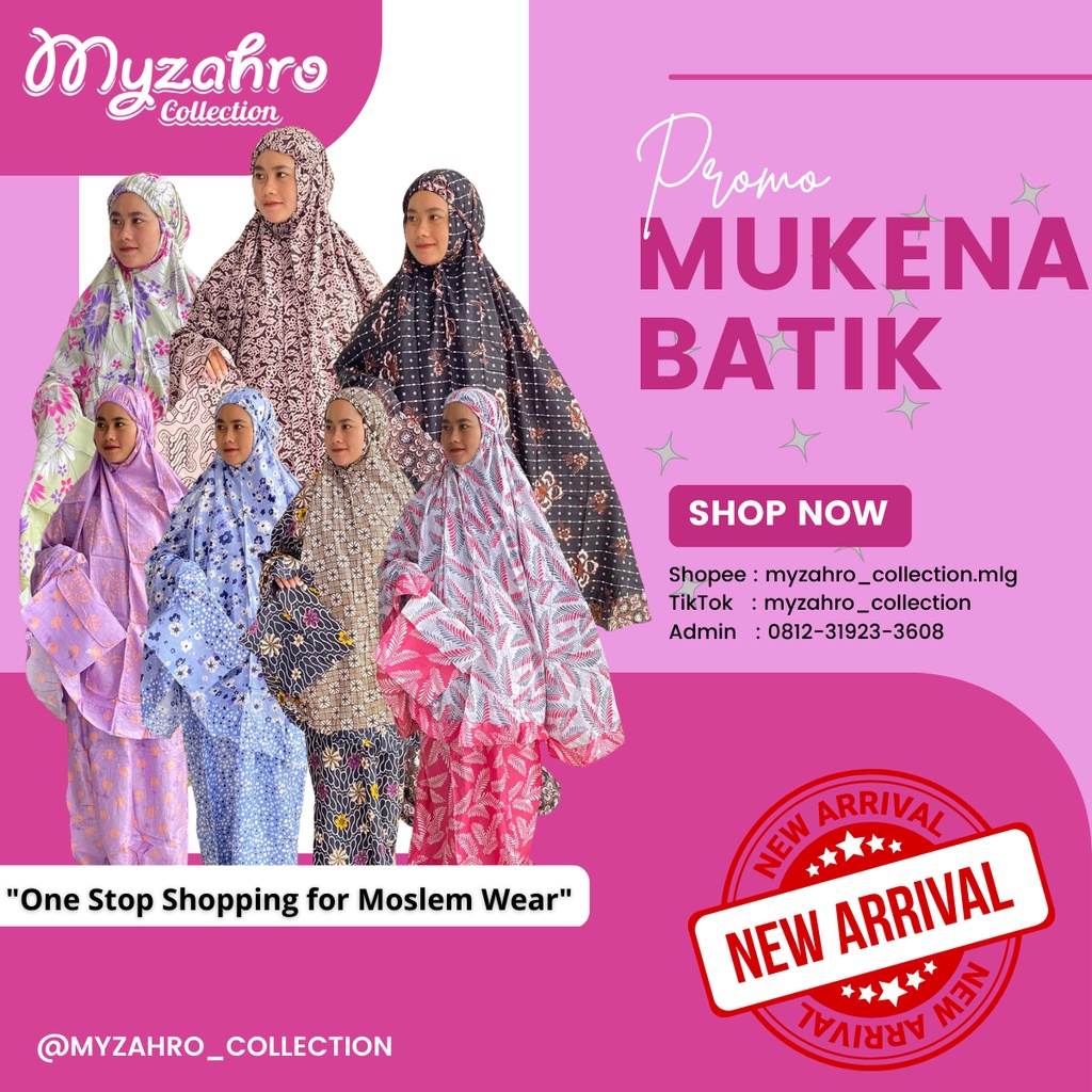 MUKENA BATIK DEWASA/MUKENA KATUN/MUKENA BAHAN KATUN