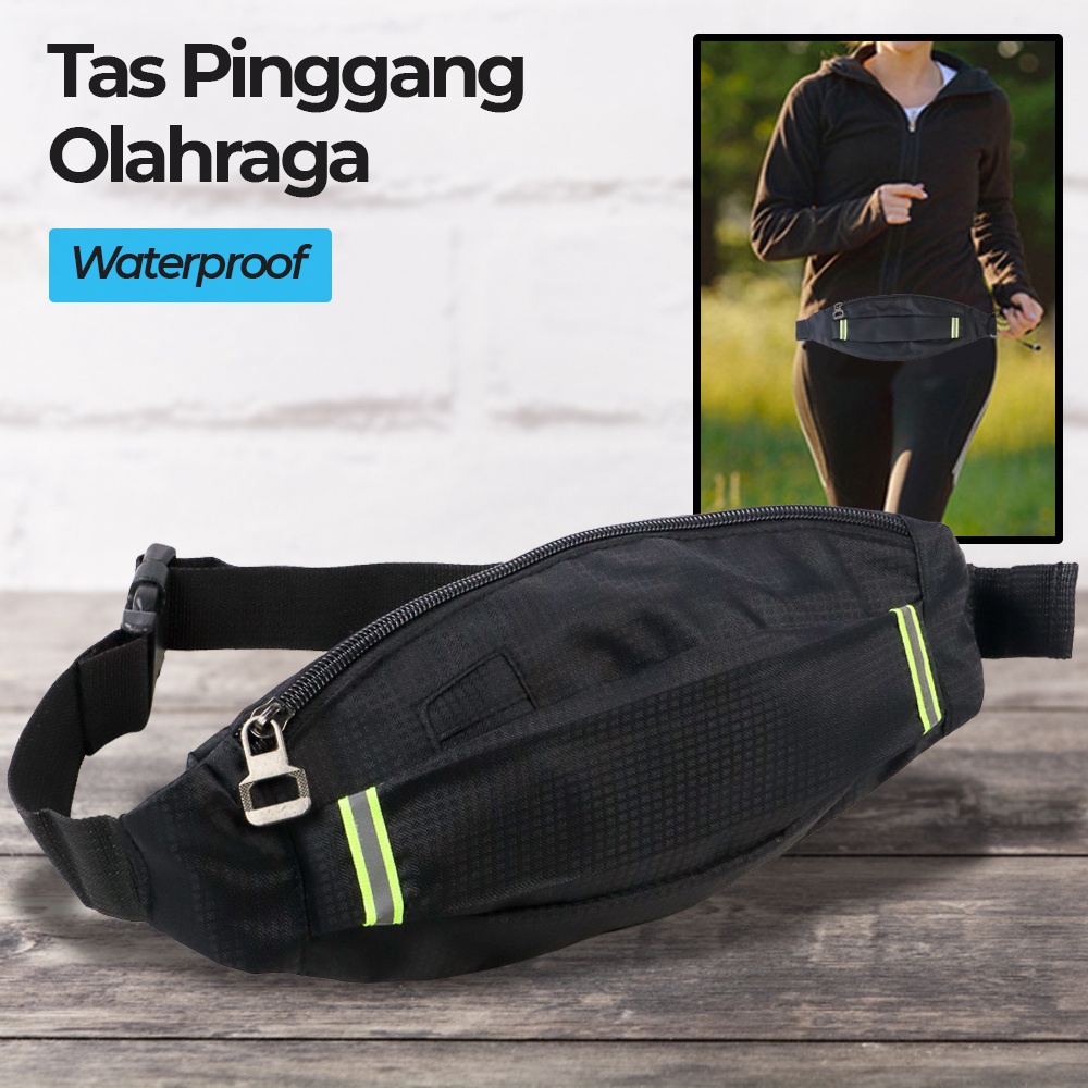 Tas Pinggang Olahraga Waterproof - DX719 - OMSE84BK Black