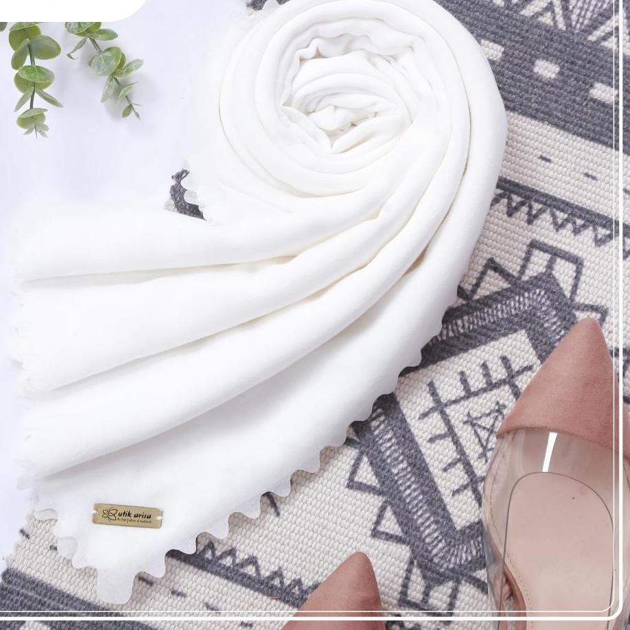 ✵Diskon..✵ Azura Butik Arisa Hijab Putih Segi Empat Syari Putih Tulang Jilbab Putih Segiempat Polos 