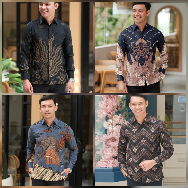 KEMEJA BATIK LENGAN PANJANG ESTETIKA SHOFIA  KEMEJA BATIK PRIA LENGAN PANJANG