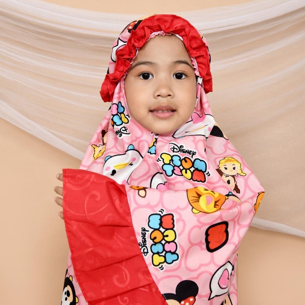 Alesha Mukena Anak Perempuan usia 1 - 6 Tahun / Mukena Balita / Mukena Karakter Anak / FREE TAS Mukena / GRATIS TAS Mukena