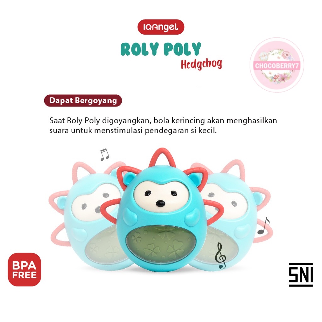 IQAngel Roly Poly Hedgehog Toys IQBT0120/ Gigitan Bayi Teether / Mainan Gigitan Bayi / Teether Rattle