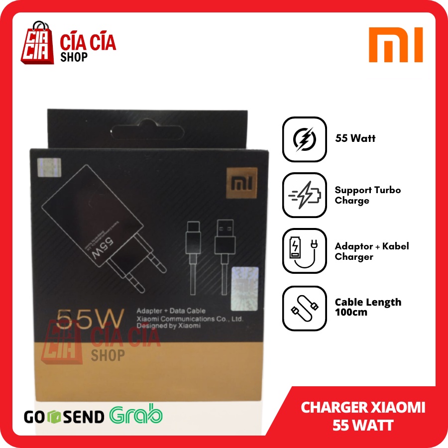 Charger Xiaomi 55W USB Type C Turbo Charge Mi11 Mi 11T Pro Charger Gan zTech Xiaomi 55 Watt