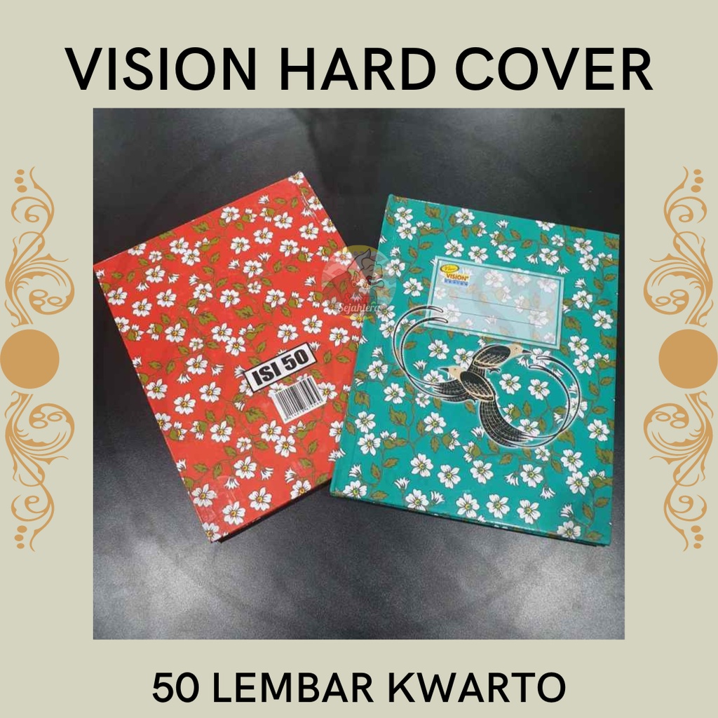 

[PCS] BUKU TULIS VISION HARD COVER KWARTO KUARTO QUARTO ISI 50 LEMBAR